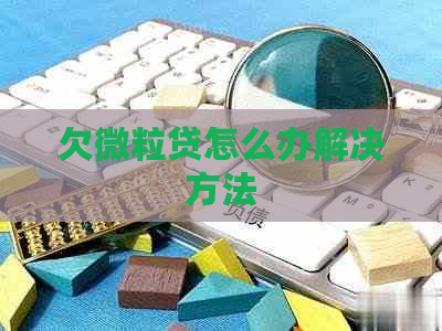 欠微粒贷怎么办解决方法