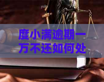 度小满逾期一万不还如何处理