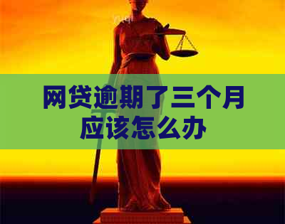 网贷逾期了三个月应该怎么办