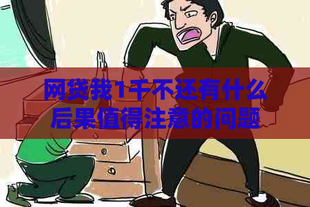 网贷我1千不还有什么后果值得注意的问题