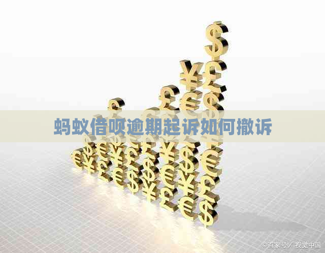 蚂蚁借呗逾期起诉如何撤诉