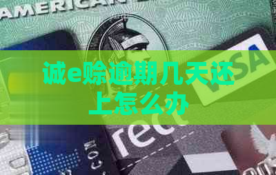 诚e赊逾期几天还上怎么办