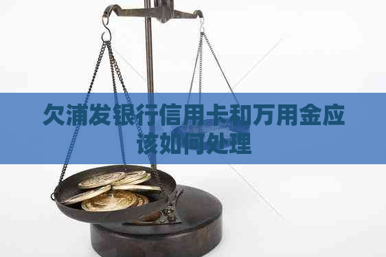 欠浦发银行信用卡和万用金应该如何处理