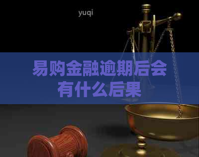 易购金融逾期后会有什么后果