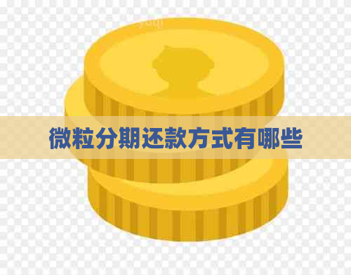 微粒分期还款方式有哪些