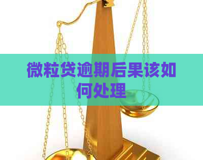 微粒贷逾期后果该如何处理