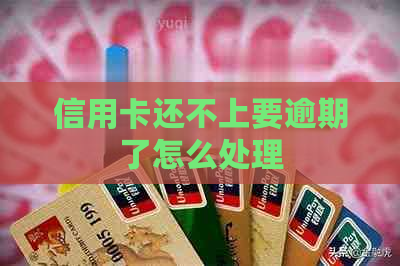 信用卡还不上要逾期了怎么处理