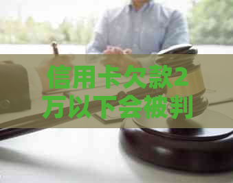 信用卡欠款2万以下会被判刑吗
