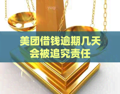 美团借钱逾期几天会被追究责任