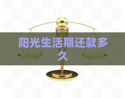 阳光生活期还款多久
