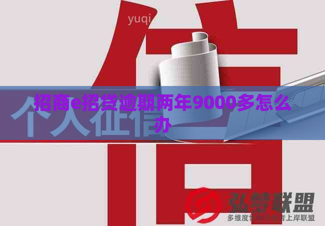 招商e招贷逾期两年9000多怎么办