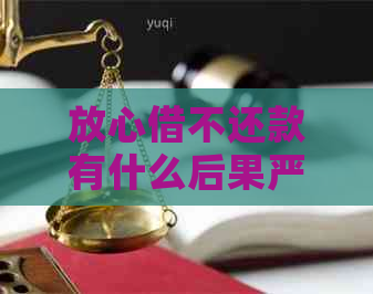 放心借不还款有什么后果严重吗