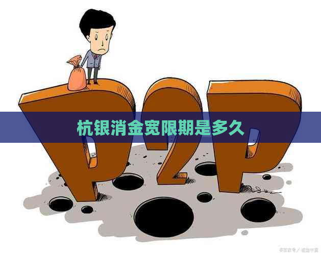 杭银消金宽限期是多久