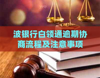 波银行白领通逾期协商流程及注意事项