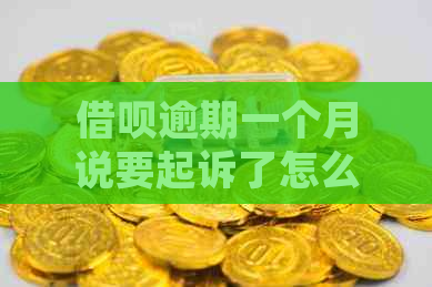 借呗逾期一个月说要起诉了怎么办