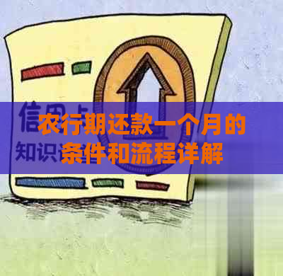 农行期还款一个月的条件和流程详解