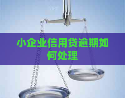 小企业信用贷逾期如何处理