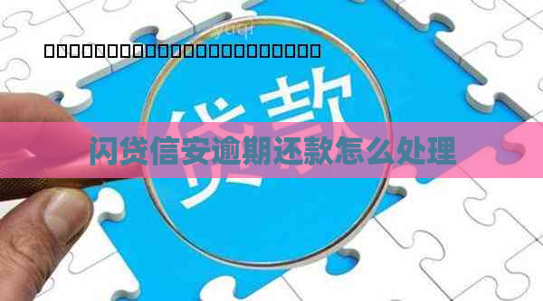 闪贷信安逾期还款怎么处理
