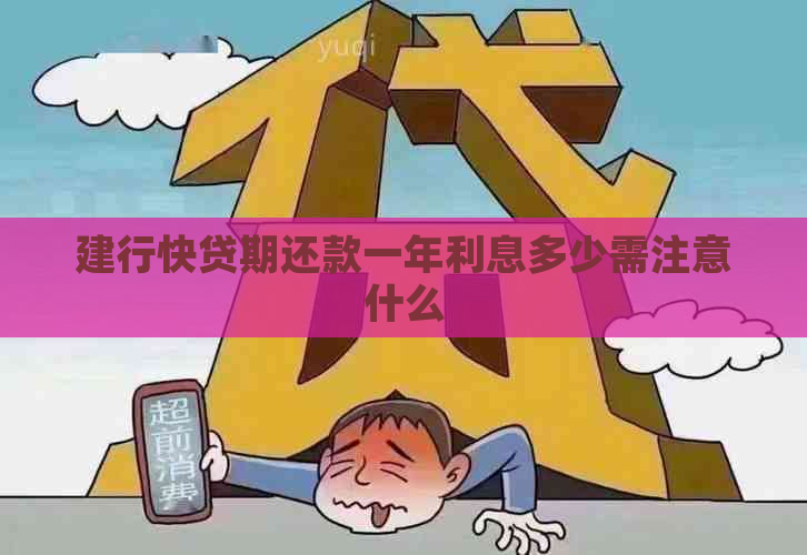 建行快贷期还款一年利息多少需注意什么