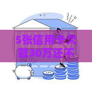 5张信用卡欠款30万还不起怎么办