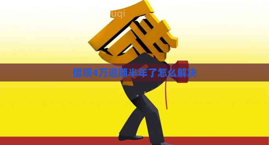 借呗4万逾期半年了怎么解决