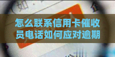 怎么联系信用卡员电话如何应对逾期电话？