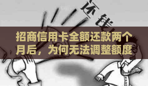 招商信用卡全额还款两个月后，为何无法调整额度？