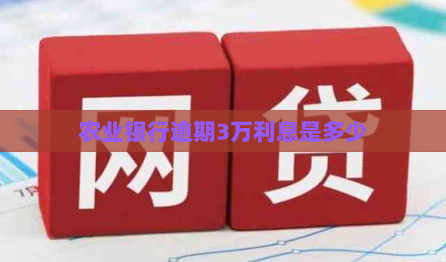 农业银行逾期3万利息是多少