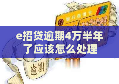 e招贷逾期4万半年了应该怎么处理