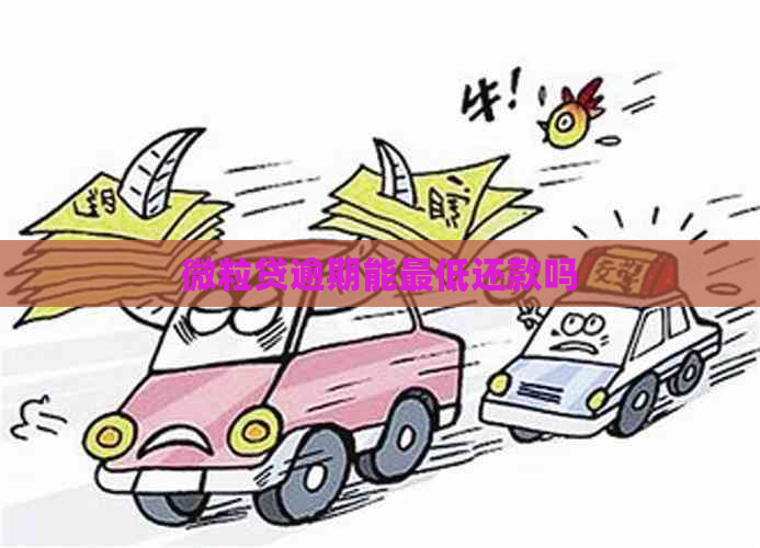 微粒贷逾期能更低还款吗