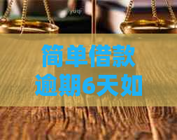 简单借款逾期6天如何处理