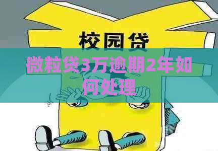 微粒贷3万逾期2年如何处理