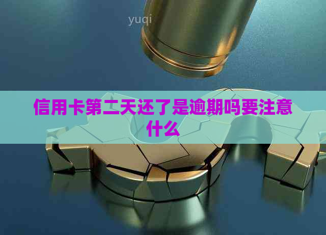 信用卡第二天还了是逾期吗要注意什么