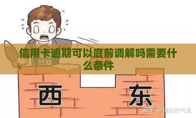 信用卡逾期可以庭前调解吗需要什么条件