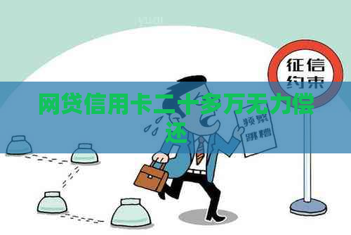网贷信用卡二十多万无力偿还