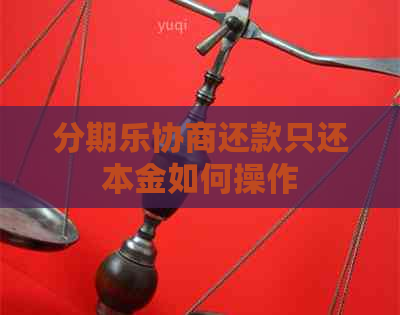 协商还款只还本金如何操作