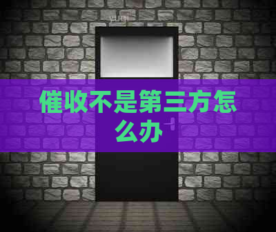 不是第三方怎么办