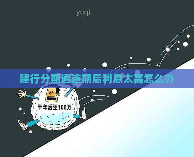 建行分期通逾期后利息太高怎么办
