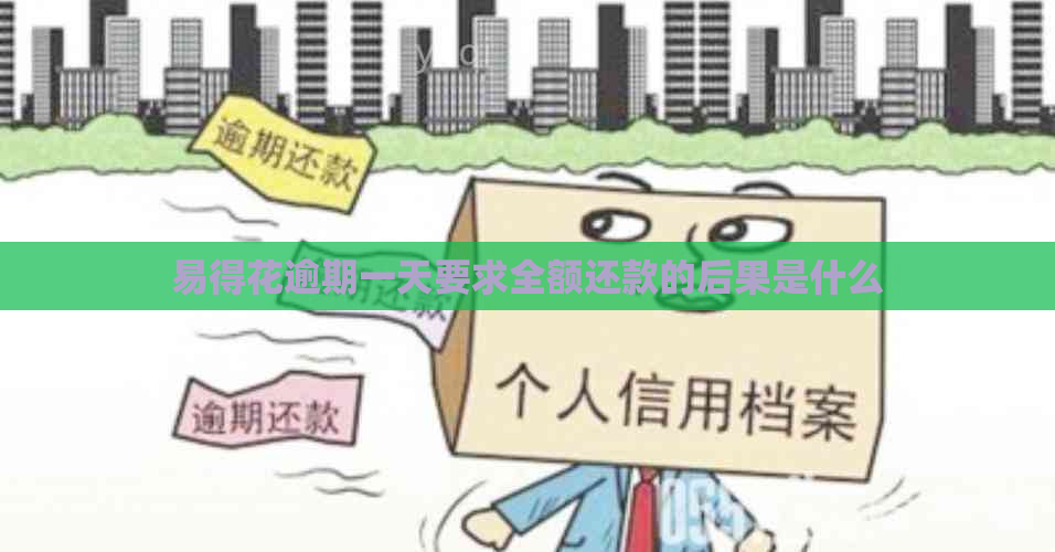 易得花逾期一天要求全额还款的后果是什么