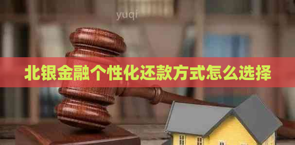 北银金融个性化还款方式怎么选择