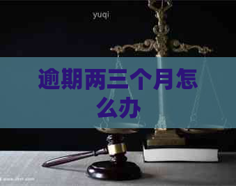 逾期两三个月怎么办