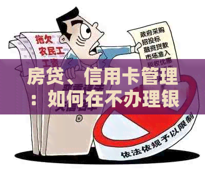 房贷、信用卡管理：如何在不办理银行业务的情况下维持良好信用状况