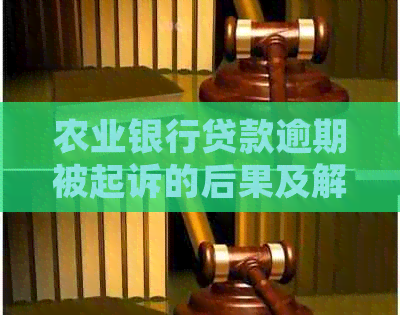 农业银行贷款逾期被起诉的后果及解决办法