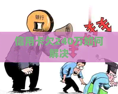 信用卡欠240万如何解决