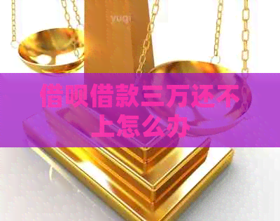 网贷借款三万还不上怎么办