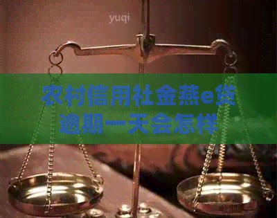 农村信用社金燕e贷逾期一天会怎样