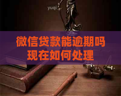 微信贷款能逾期吗现在如何处理