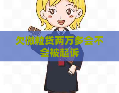 欠微粒贷两万多会不会被起诉