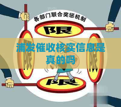 浦发核实信息是真的吗
