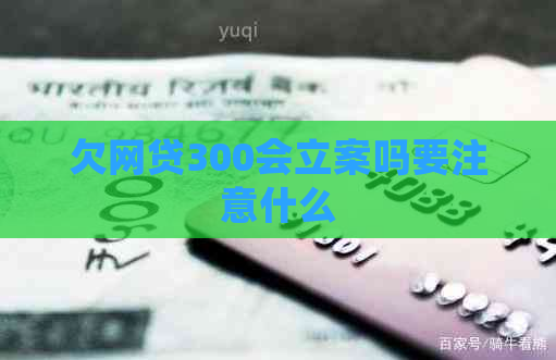 欠网贷300会立案吗要注意什么